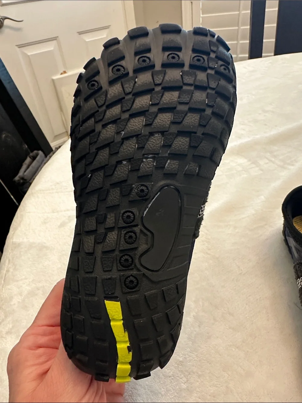 Kids' Navy Water Shoes with Hook-and-Loop Strap-Size 12